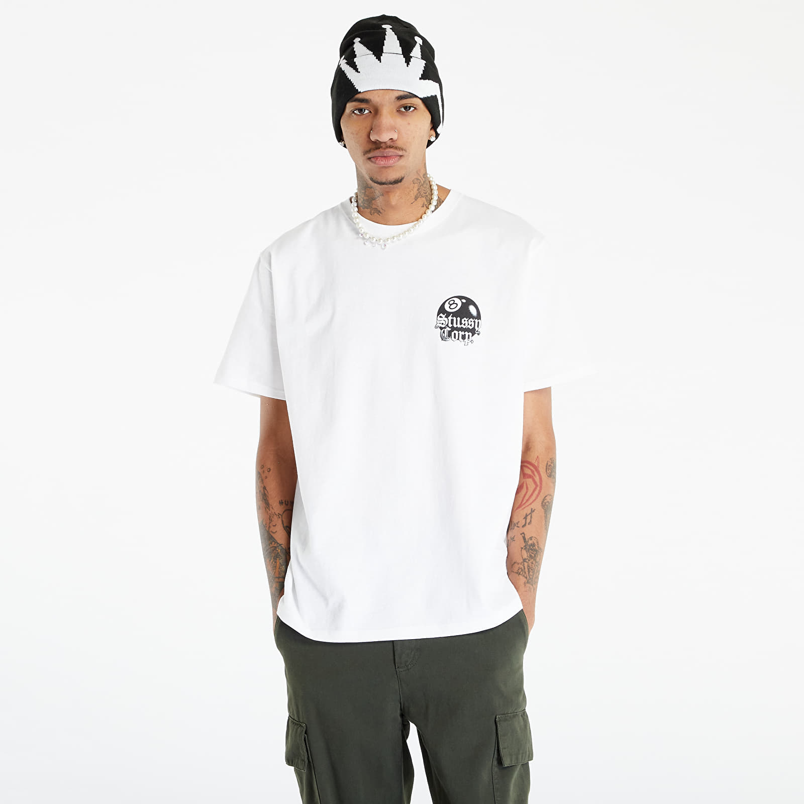 Magliette Stüssy 8 Ball Corp. Short Sleeve Tee UNISEX White