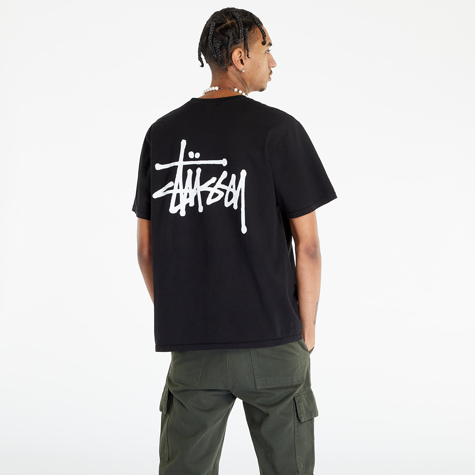 T-Shirts Stüssy Basic Stussy Pig. Dyed Short Sleeve Tee UNISEX Black