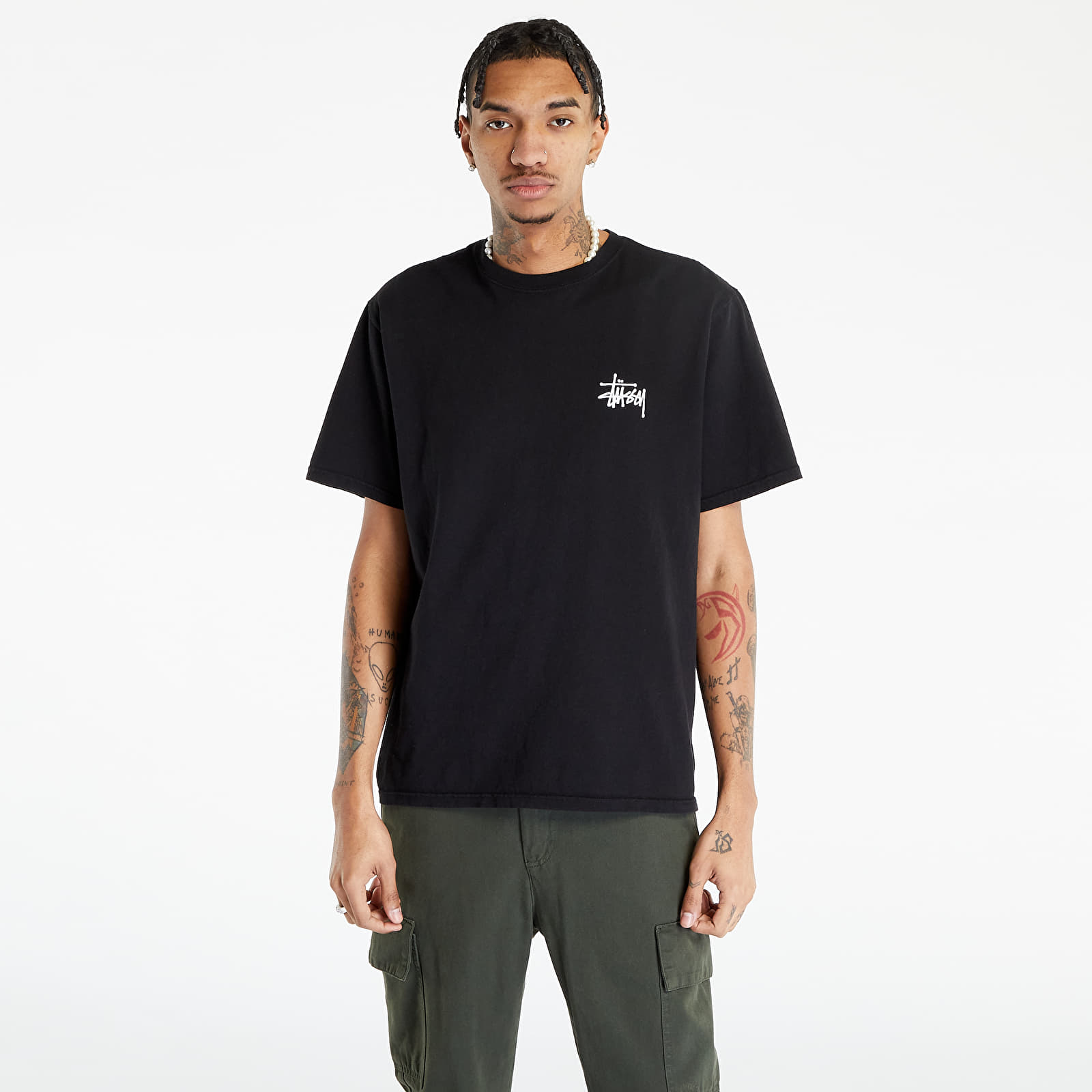 T-Shirts Stüssy Basic Stussy Pig. Dyed Short Sleeve Tee UNISEX Black