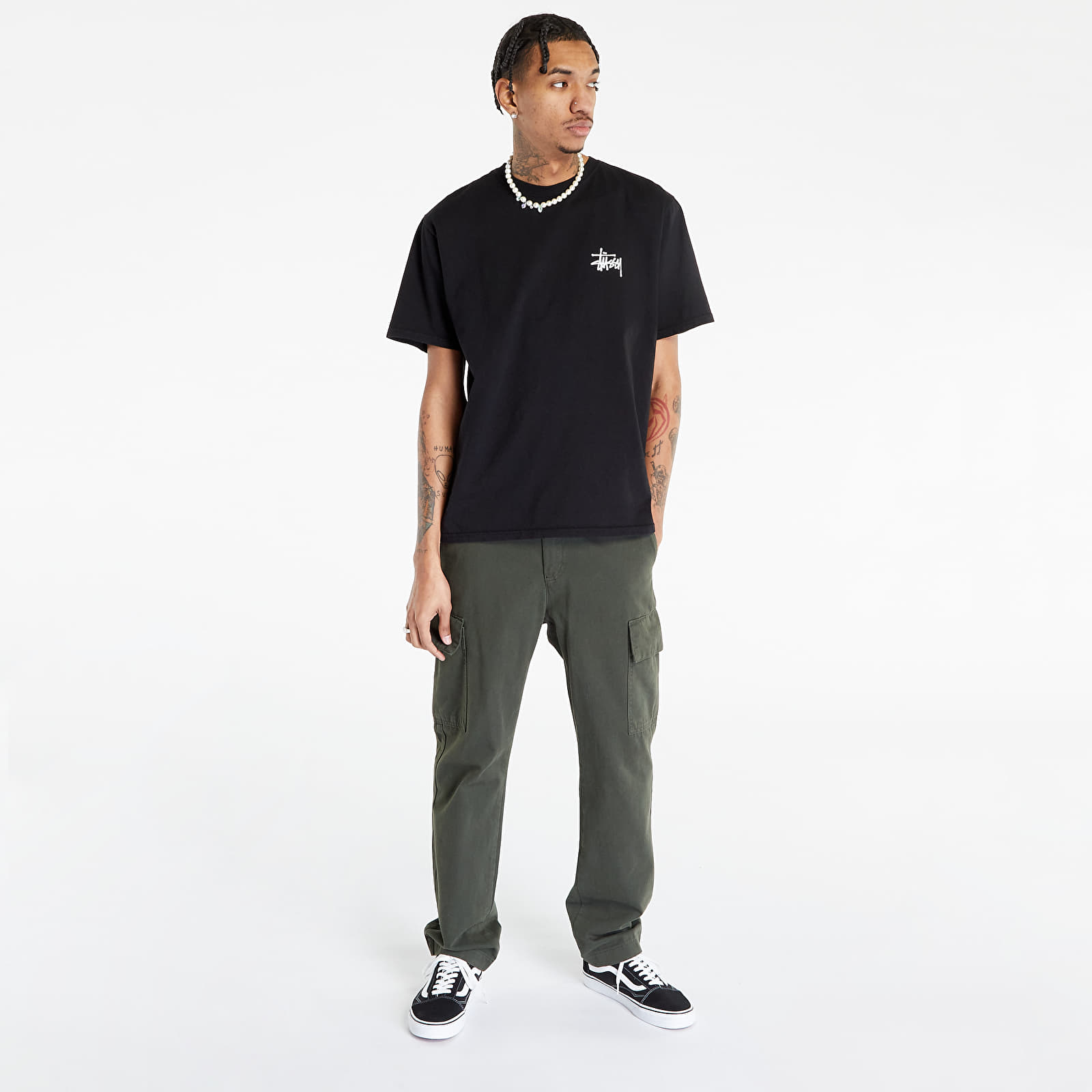 T-Shirts Stüssy Basic Stussy Pig. Dyed Short Sleeve Tee UNISEX Black