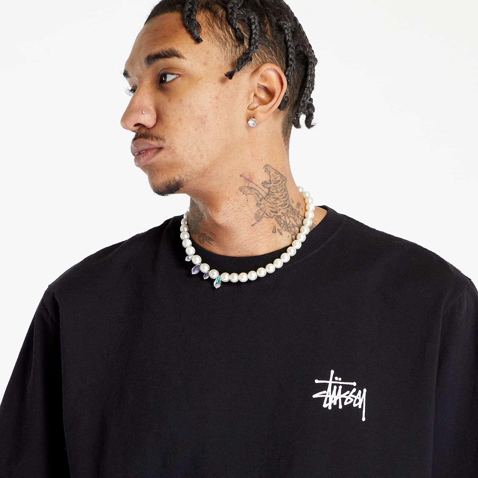 T-Shirts Stüssy Basic Stussy Pig. Dyed Short Sleeve Tee UNISEX Black