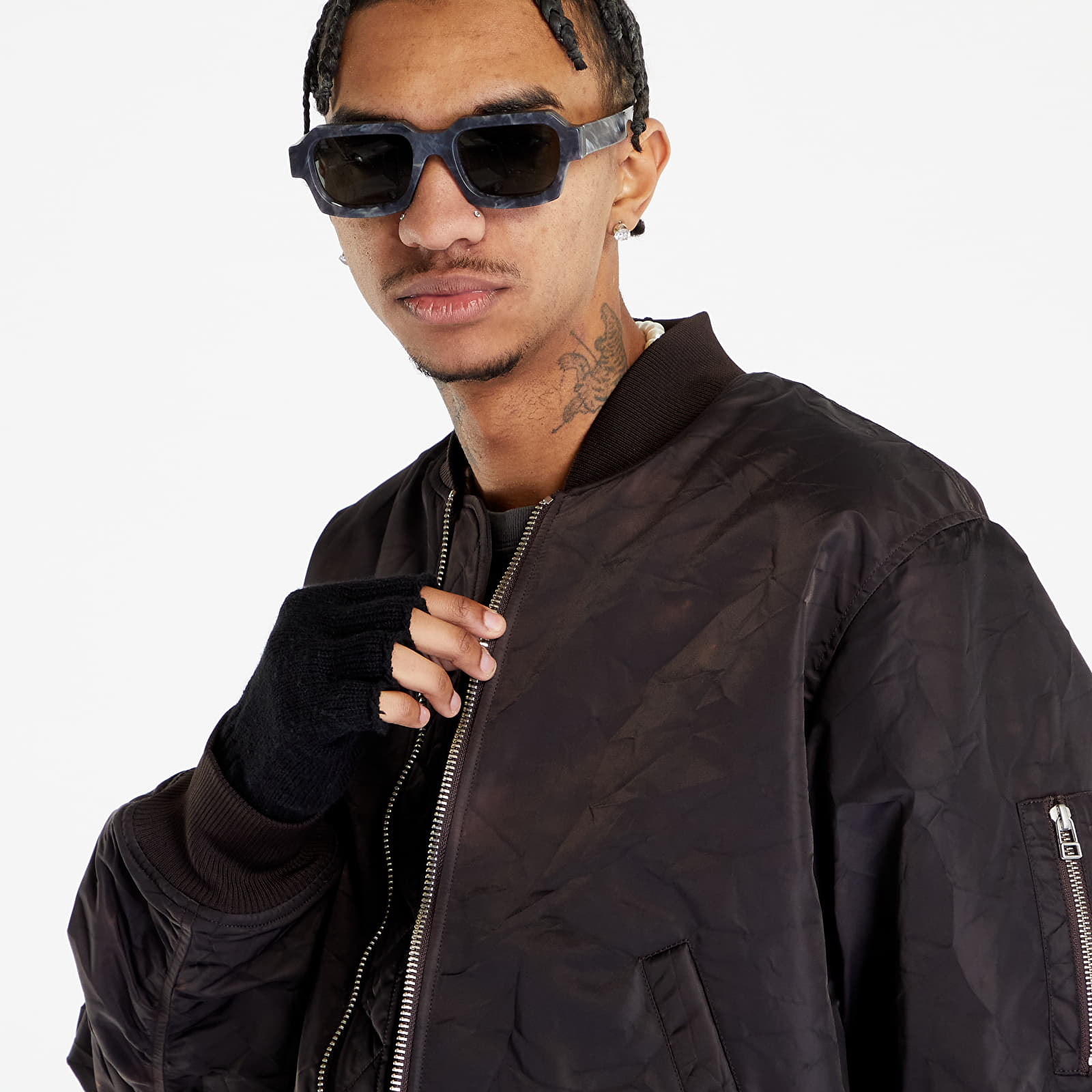 Bomber Jackets Stüssy Dyed Nylon Bomber UNISEX Dark Brown