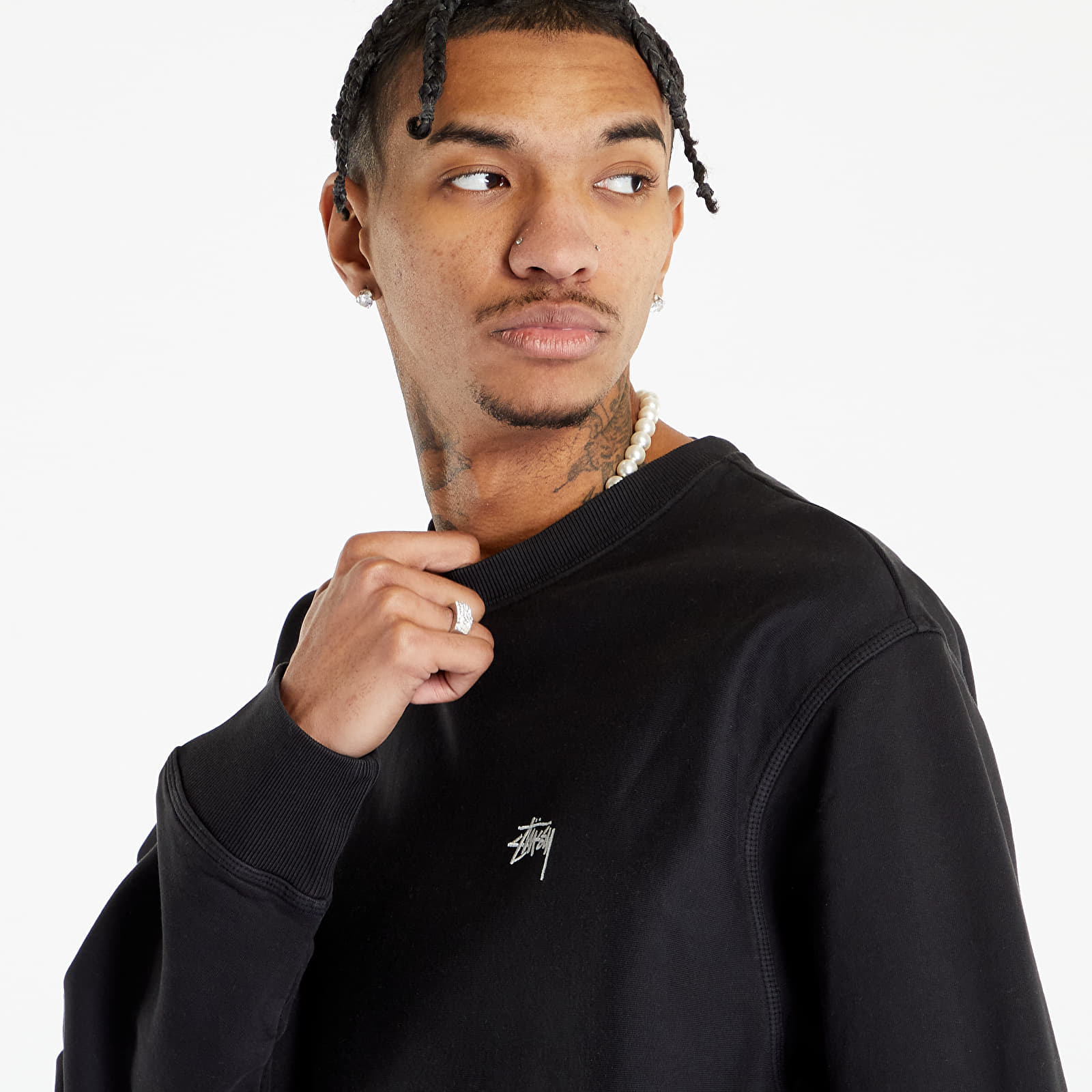 Stussy black top crew neck