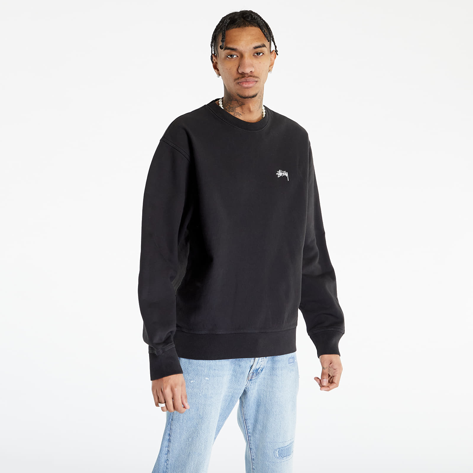 Stussy stock discount logo crew sweat