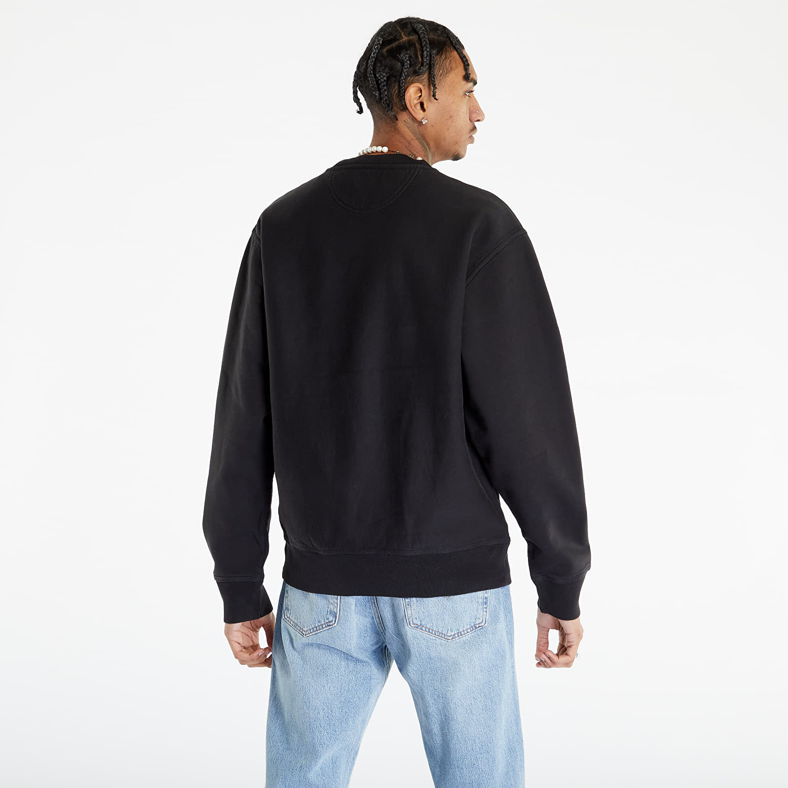 Hanorace Stüssy Stock Logo Crewneck UNISEX Black
