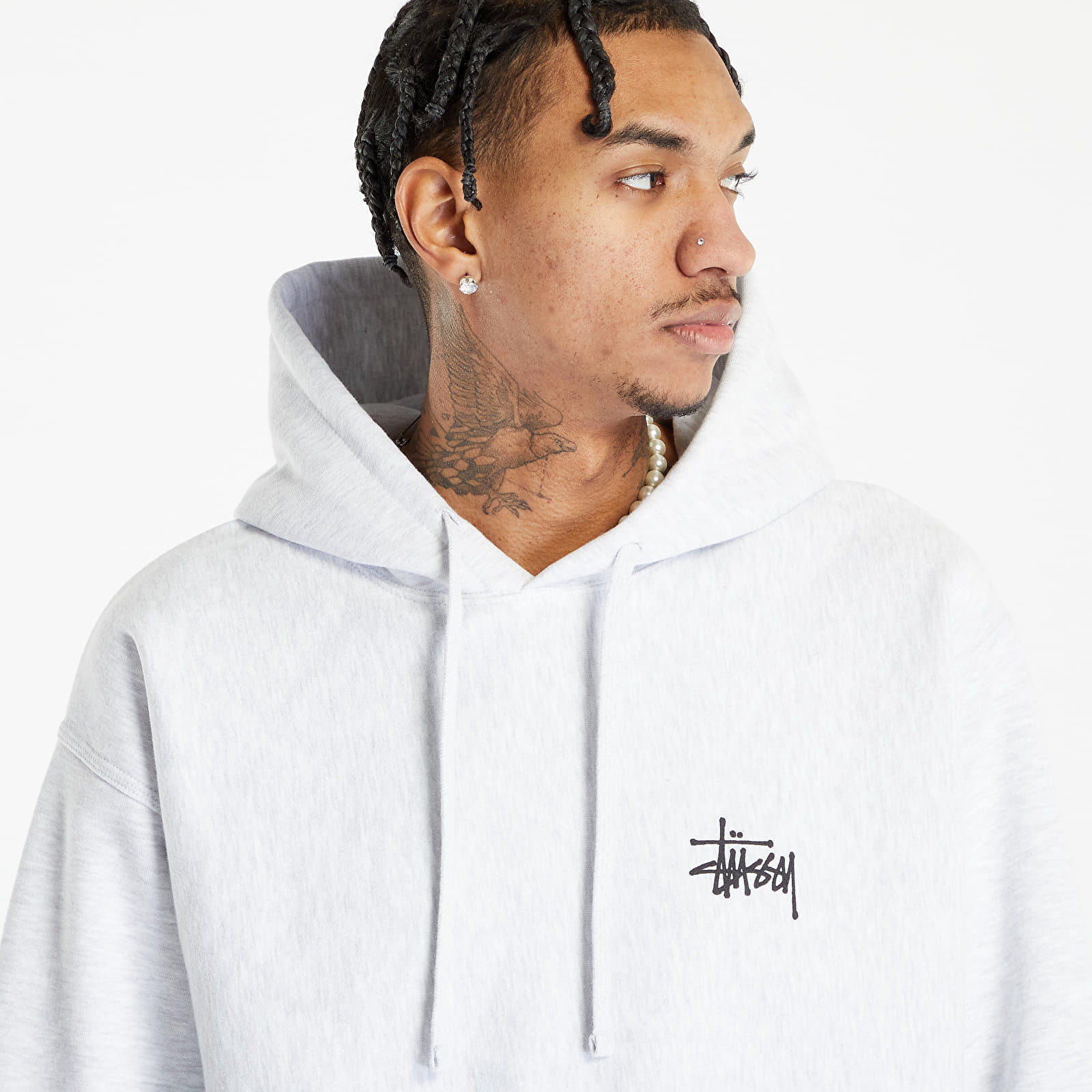Hoodies and sweatshirts Stüssy Basic Stussy Hoodie UNISEX Ash Heather |  Footshop
