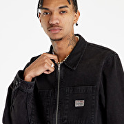 Jackets Stüssy Washed Canvas Zip Long Sleeve Shirt UNISEX Black