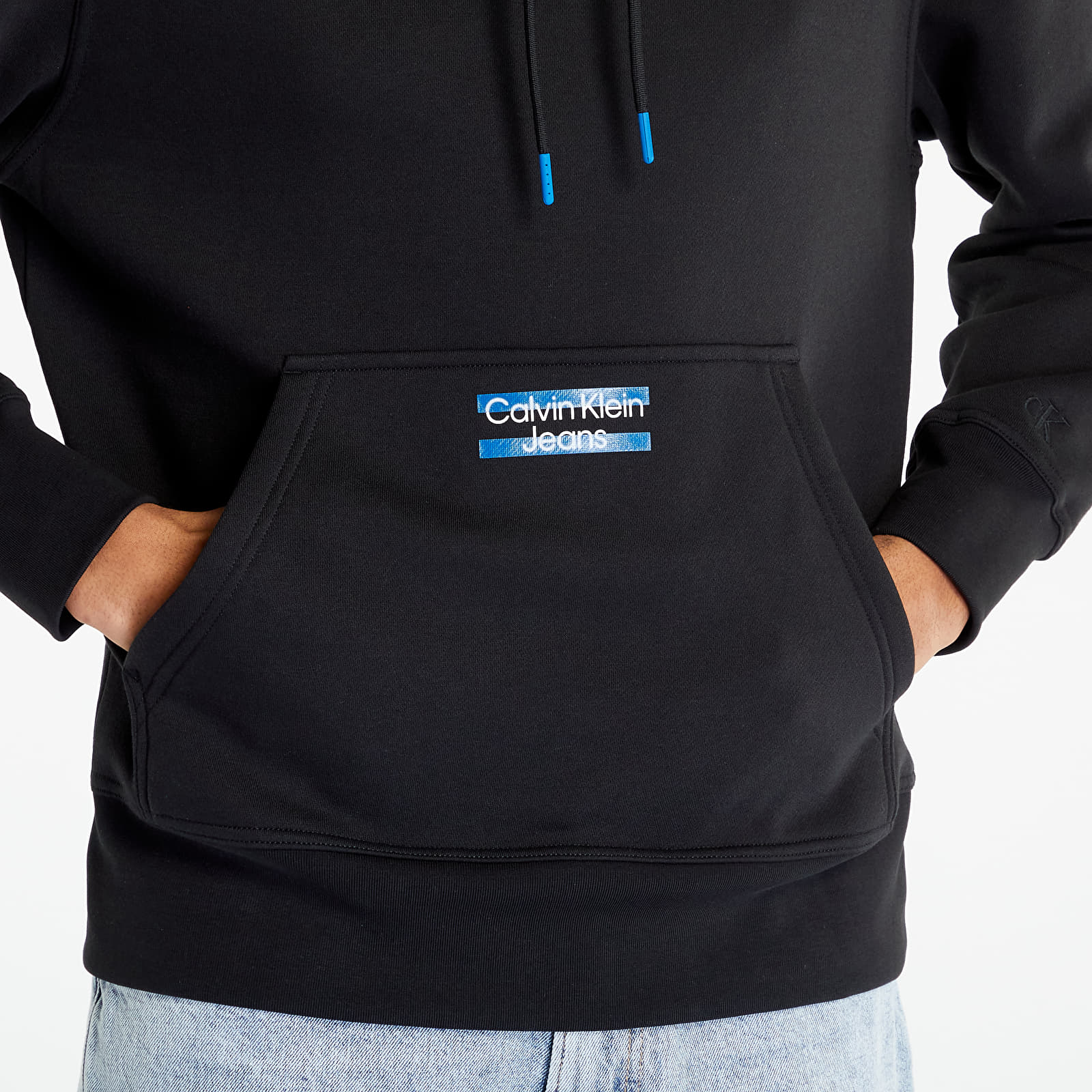 Hanorace Calvin Klein Jeans Transparent Stripe Hoodie Black