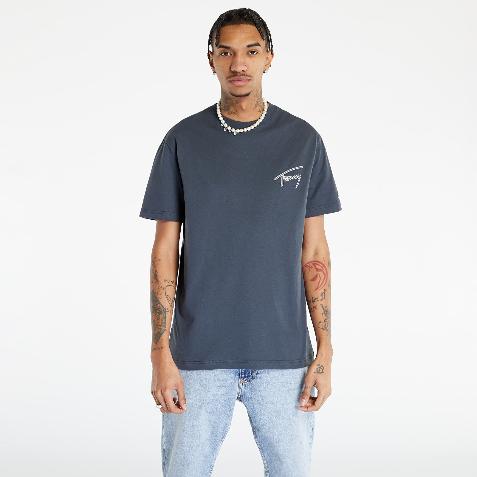 Magliette Tommy Jeans Classic Signature T-Shirt Grey
