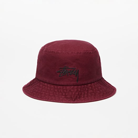 Bucket hats Stussy Big Stock Bucket Hat Burgundy Footshop