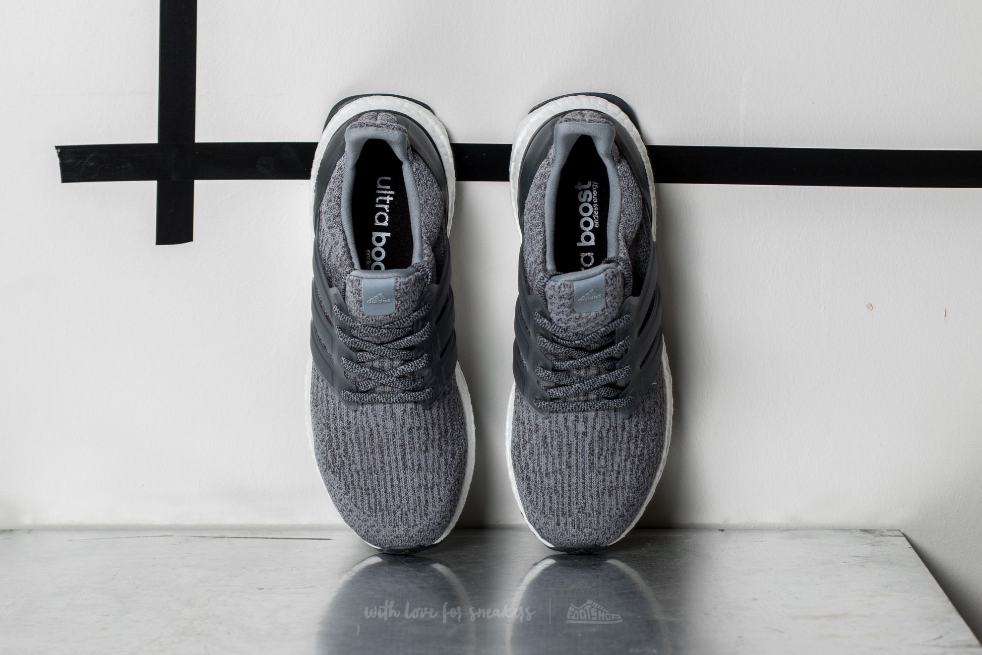 Adidas ultra boost mens grey and white online