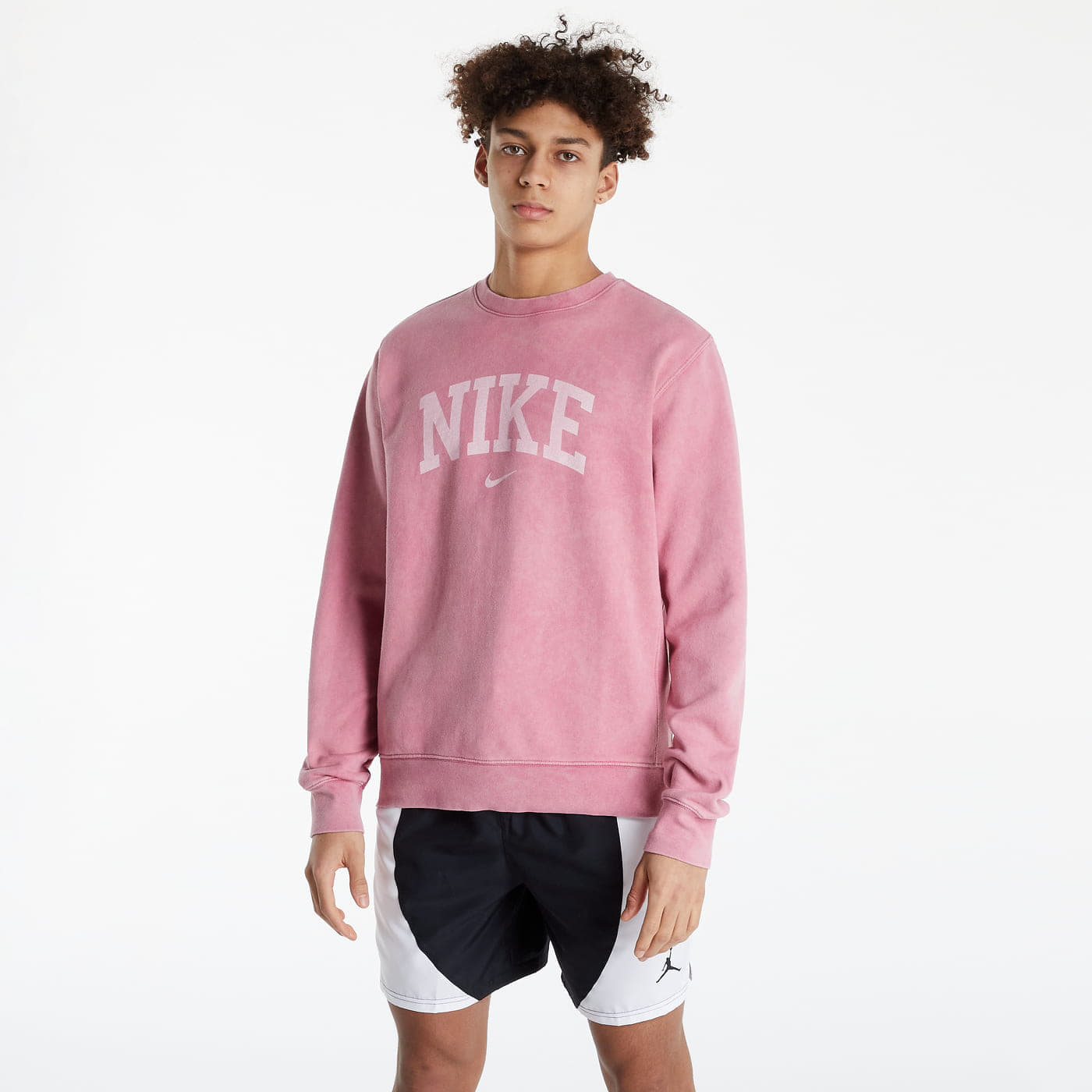 mens pink nike crewneck