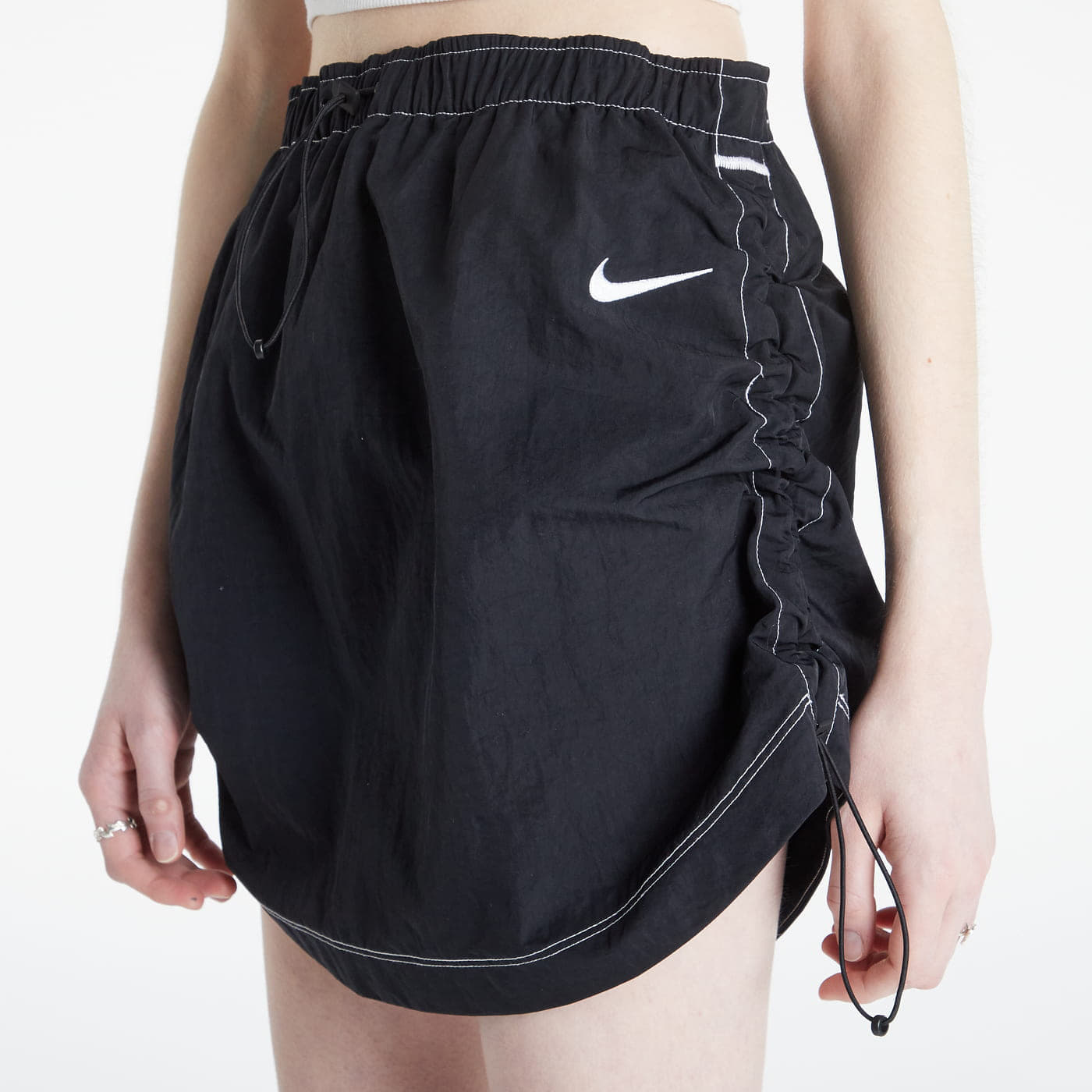 Sukně Nike Sportswear Swoosh Women's Woven High-Rise Skirt Black