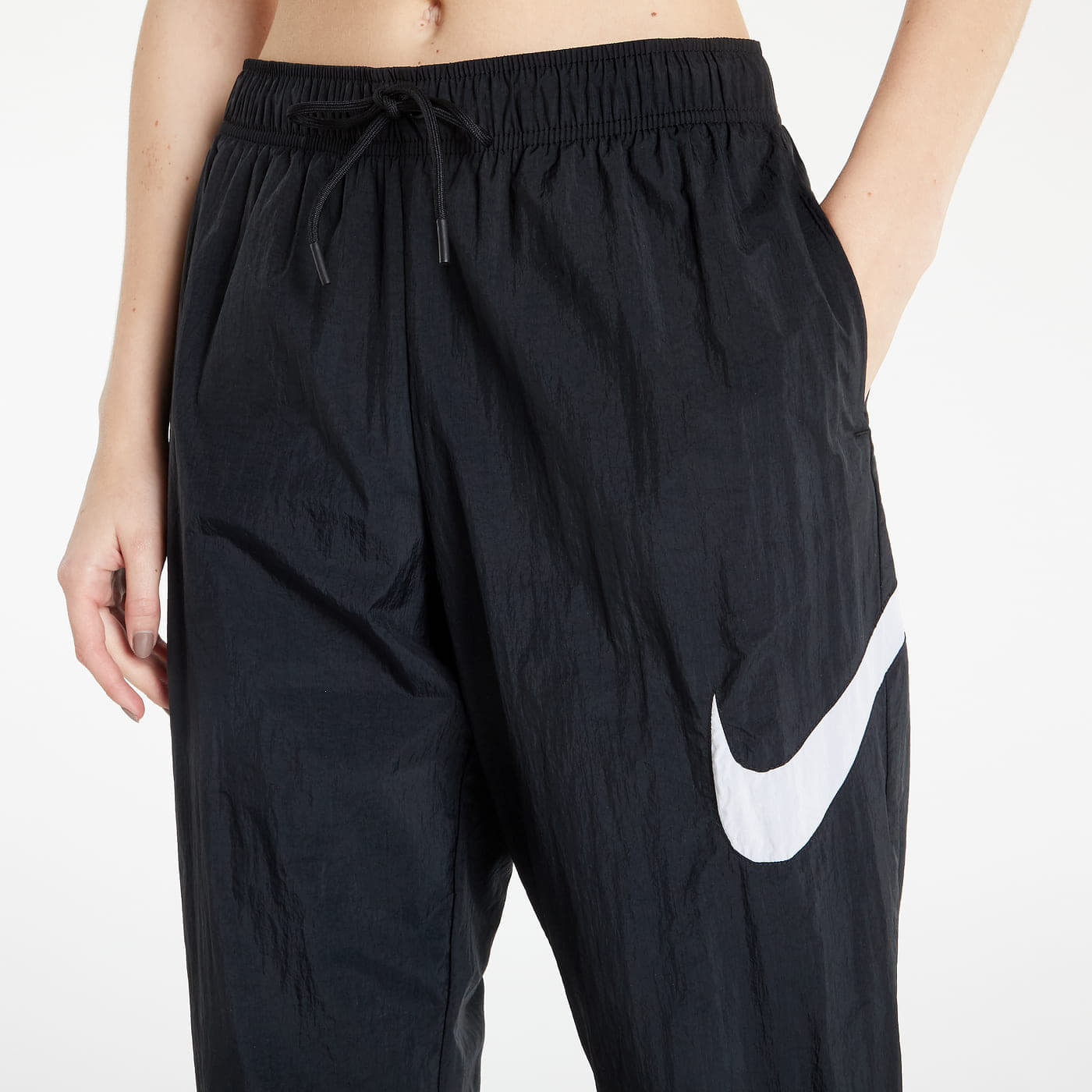 Jeans e pantaloni Nike NSW Essential Woven Medium-Rise Pants Hbr Black/ White