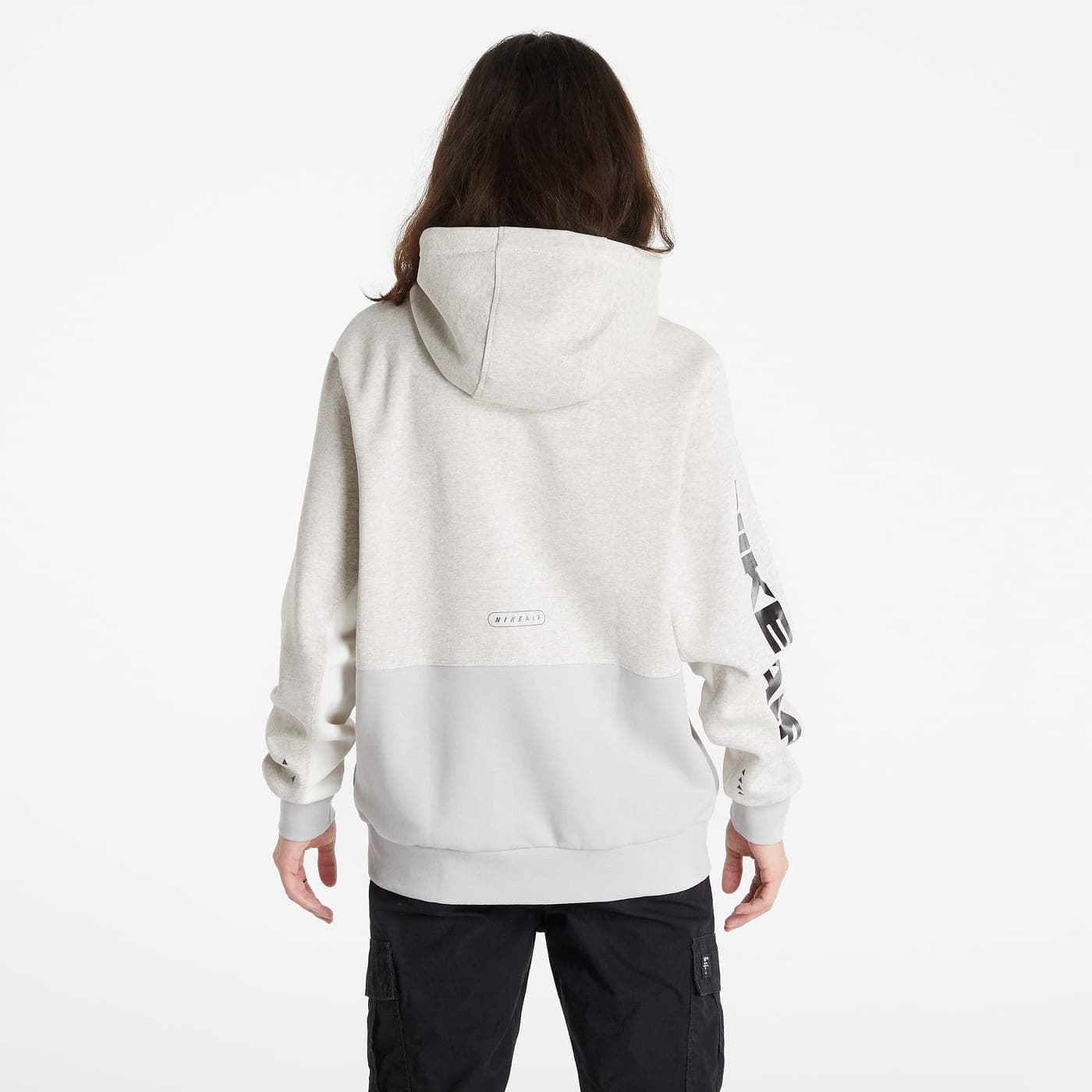 Hoodies and sweatshirts  Nike NSW Nike Air Brushed Back Pullover Hoodie Lt Iron Ore/ Htr/ Phantom/ Black