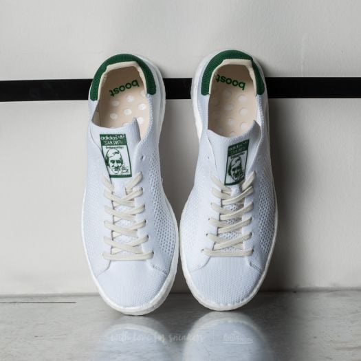 Adidas stan smith boost primeknit white green hotsell