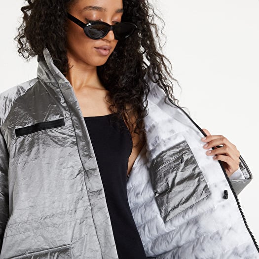 Nike silver jacket women's clearance