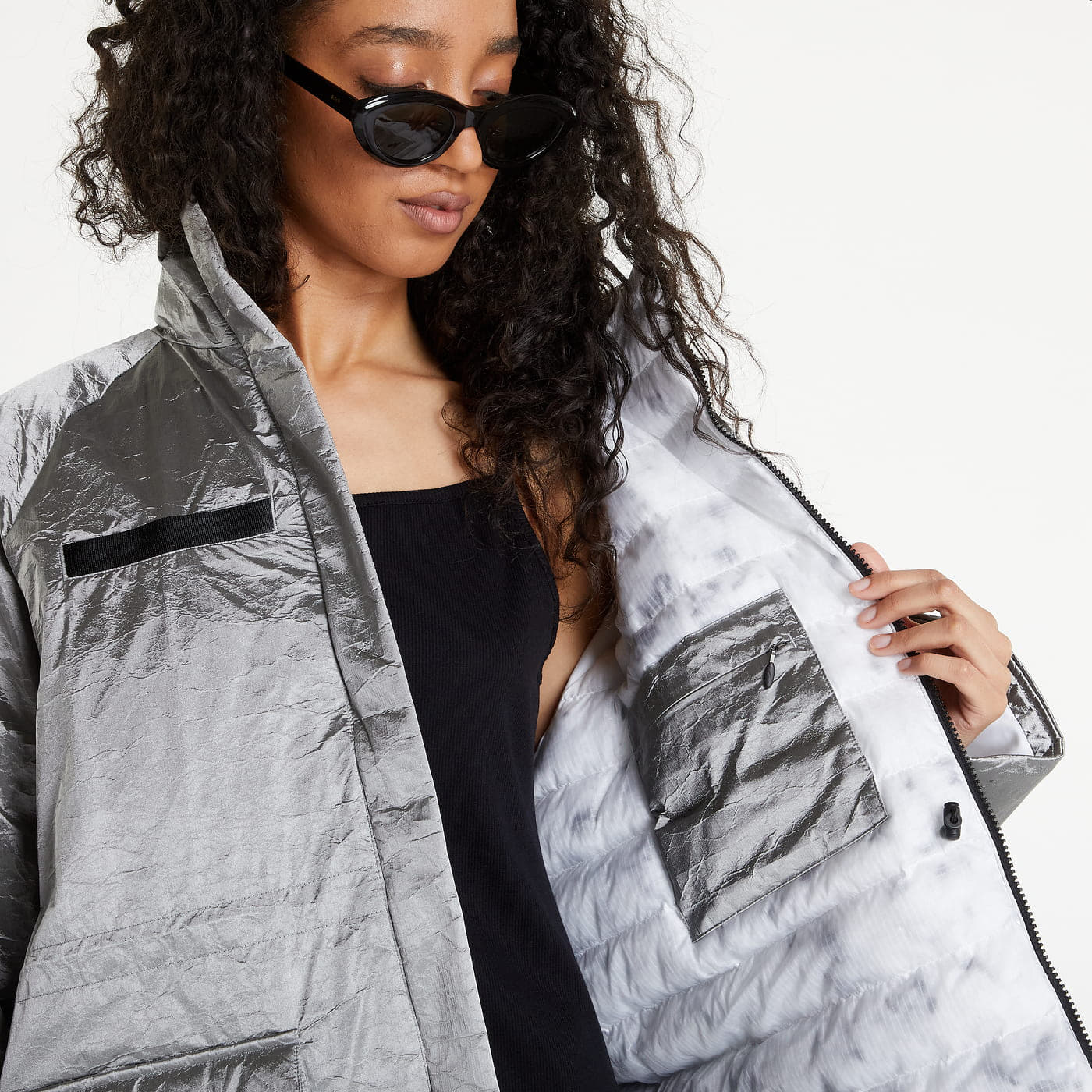 Nike outlet silver coat