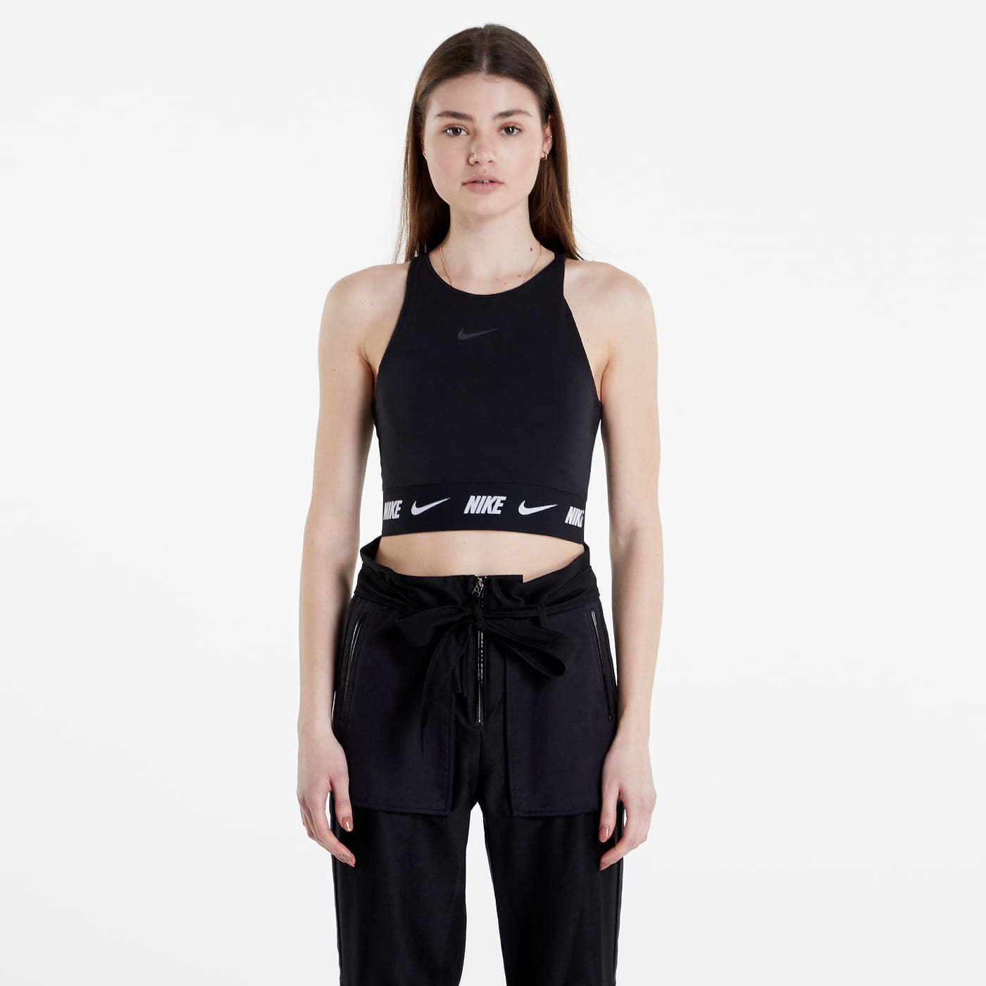 Topy Nike NSW Crop Tape Top Black
