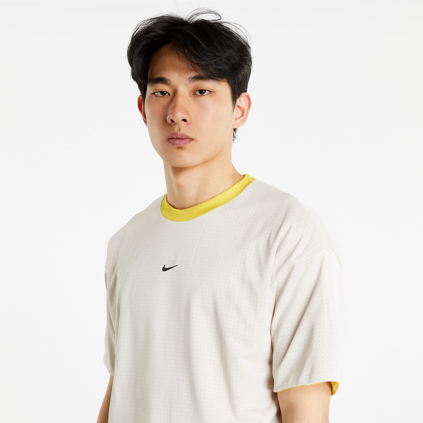 Topuri Nike NSW Ste Reversible Short Sleeve Top Lt Orewood Brn/ Vivid Sulfur