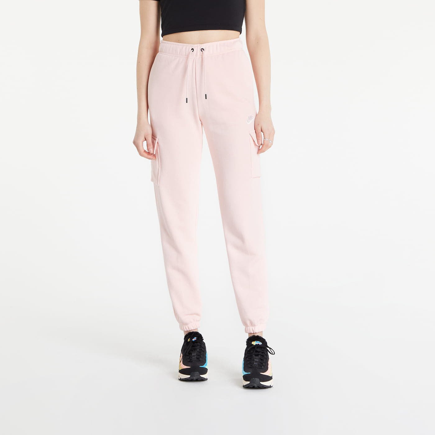 Pantaloni Nike NSW Essential Fleece Mid-Rise Cargo Pants Atmosphere/ White L