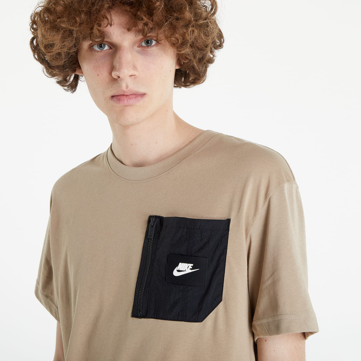 Tricouri  Nike NSW Spu Df Short Sleeve Top Khaki/ Black