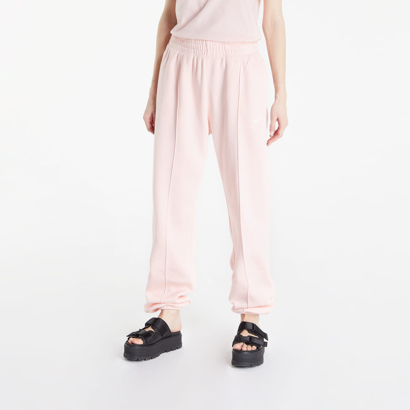 Nike NSW Essential Clctn Fleece Medium-Rise Pants Atmosphere/ White