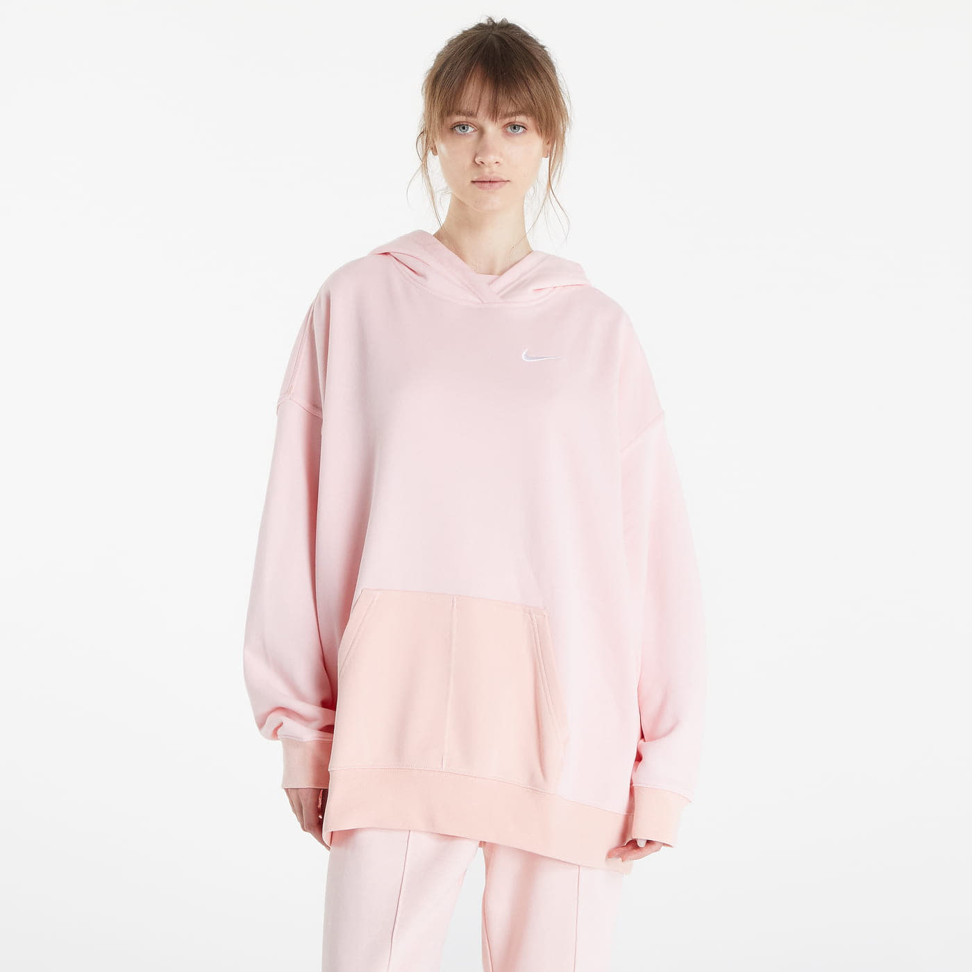 Hoodies and sweatshirts  Nike NSW Over-Oversized Fleece Hoodie Atmosphere/ Arctic Orange/ White