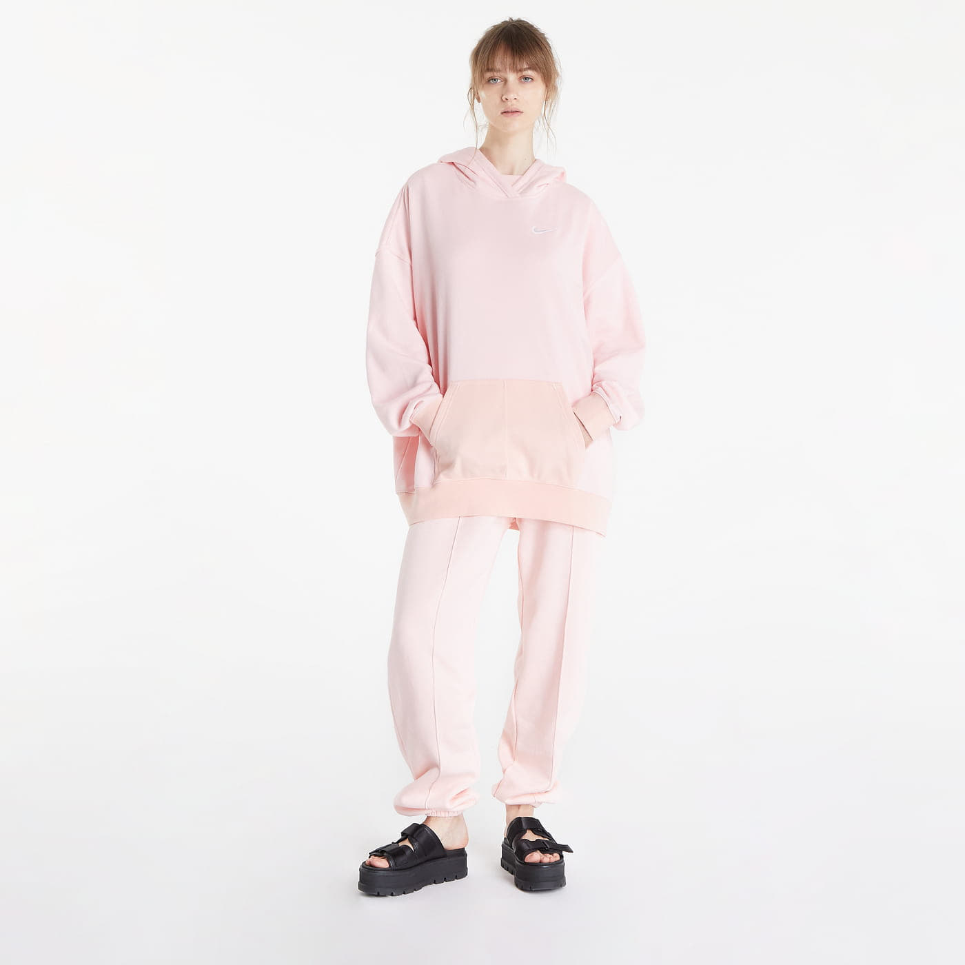 Hoodies and sweatshirts  Nike NSW Over-Oversized Fleece Hoodie Atmosphere/ Arctic Orange/ White