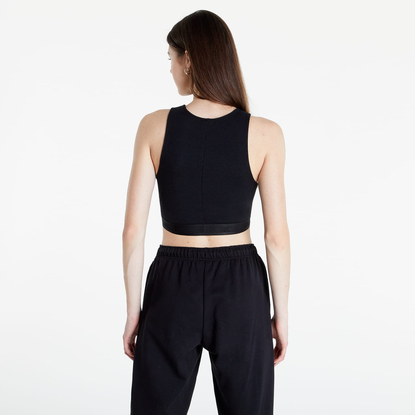 Leibchen Nike NSW Air Ribbed Tank Top Black/ White
