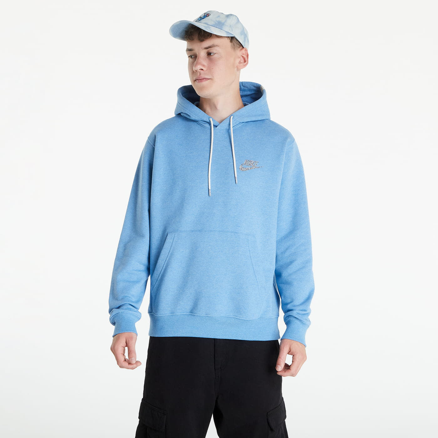 Sudaderas Nike NSW Revival Fleece Pullover Hoodie C Dutch Blue/ White