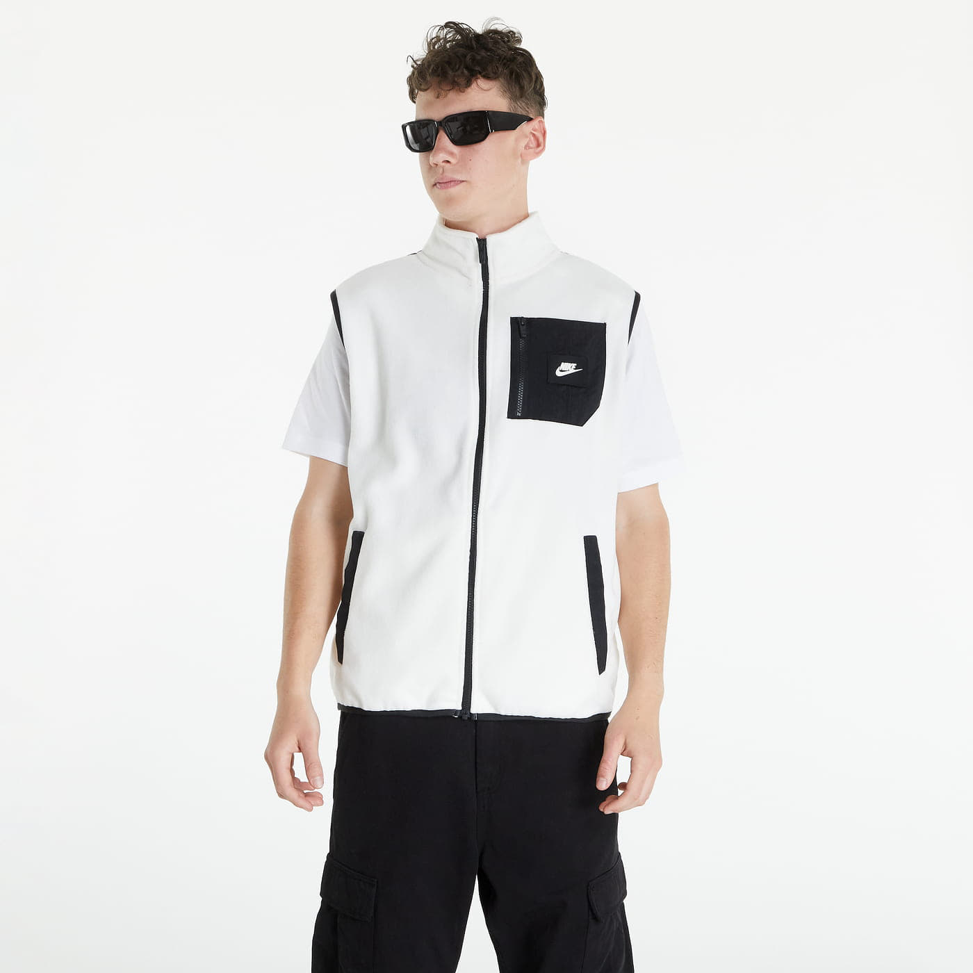 Vests Nike NSW THERMA-FIT Polar Fleece Vest Sail/ Black