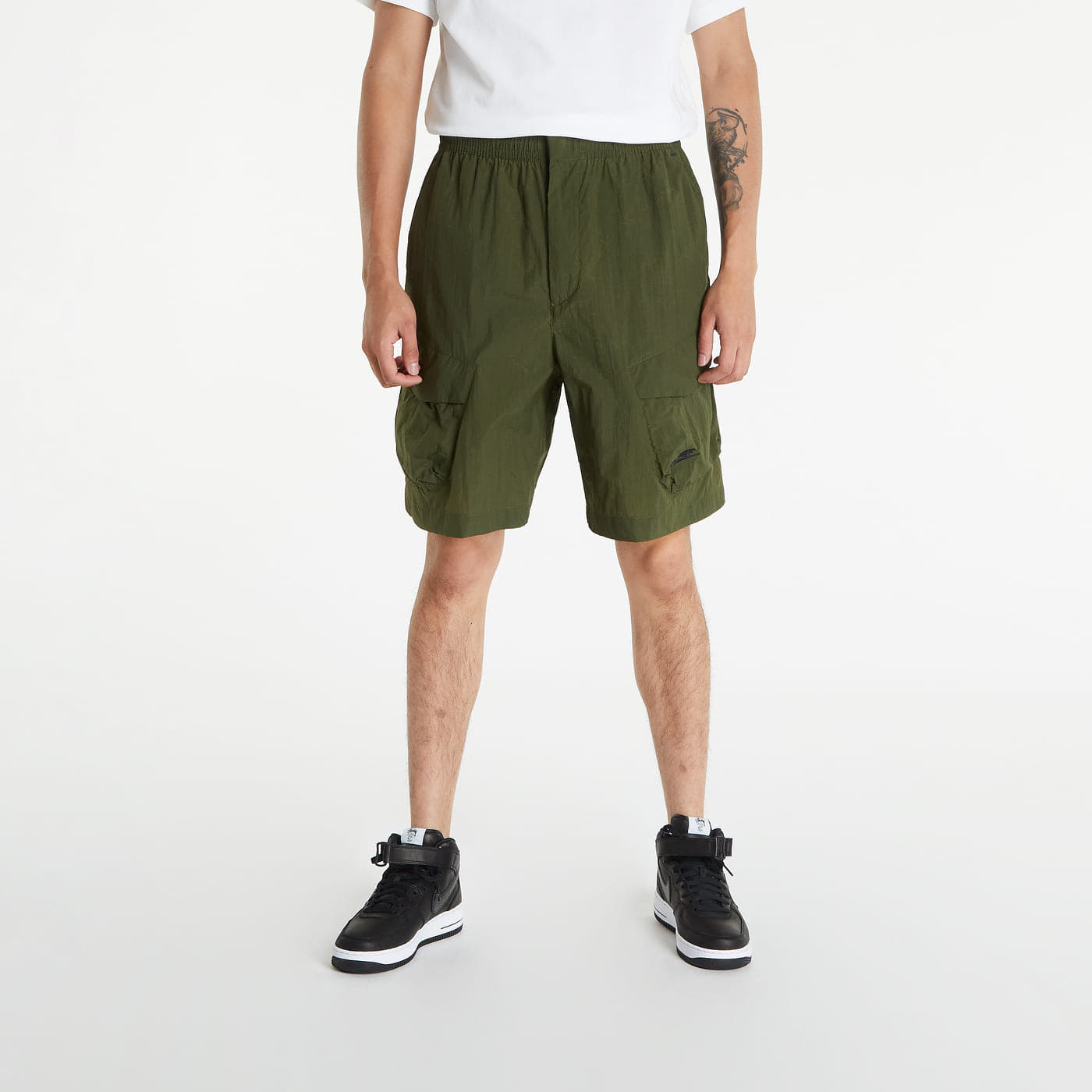 Kurzhosen Nike NSW Te Woven Unlined Utility Shorts Rough Green/ Black/ Black
