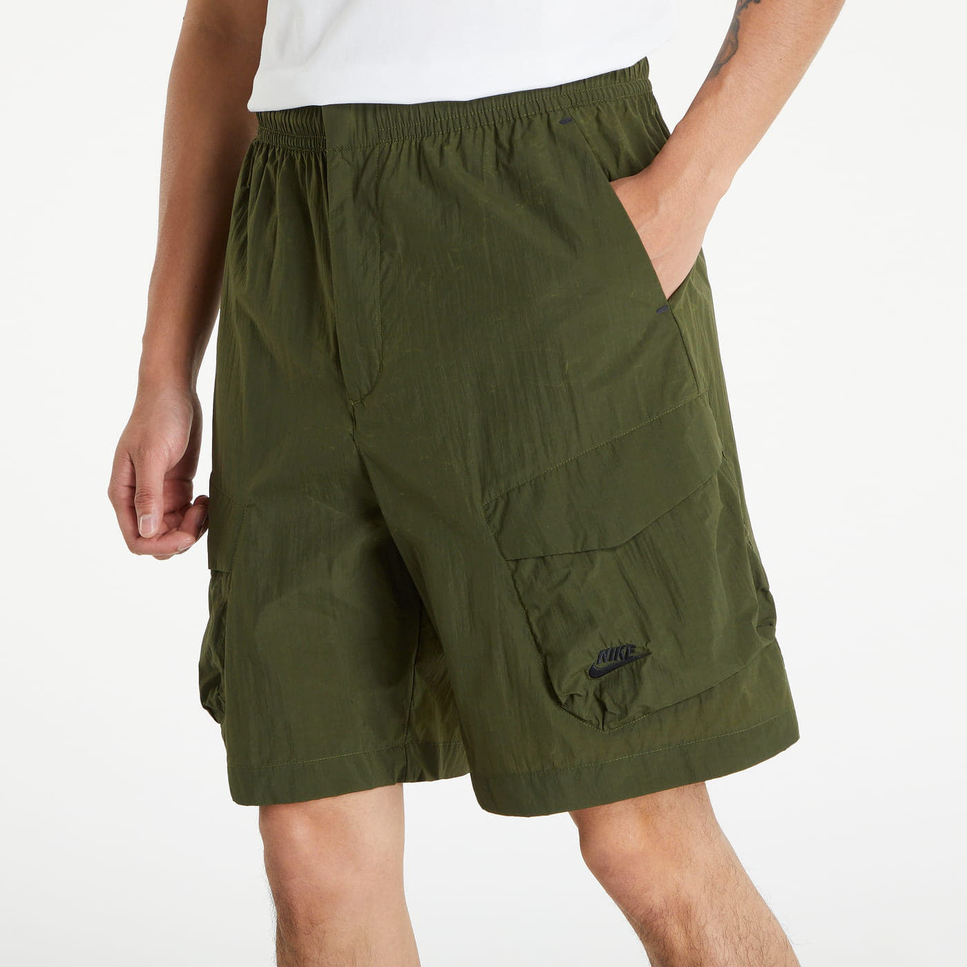 Kurzhosen Nike NSW Te Woven Unlined Utility Shorts Rough Green/ Black/ Black