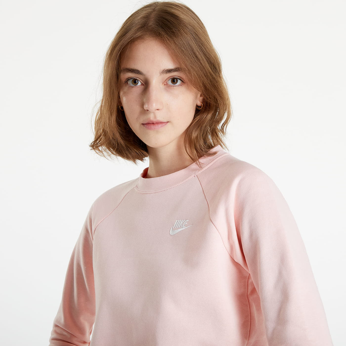 Hanorace Nike NSW Essential Fleece Crew Atmosphere/ White