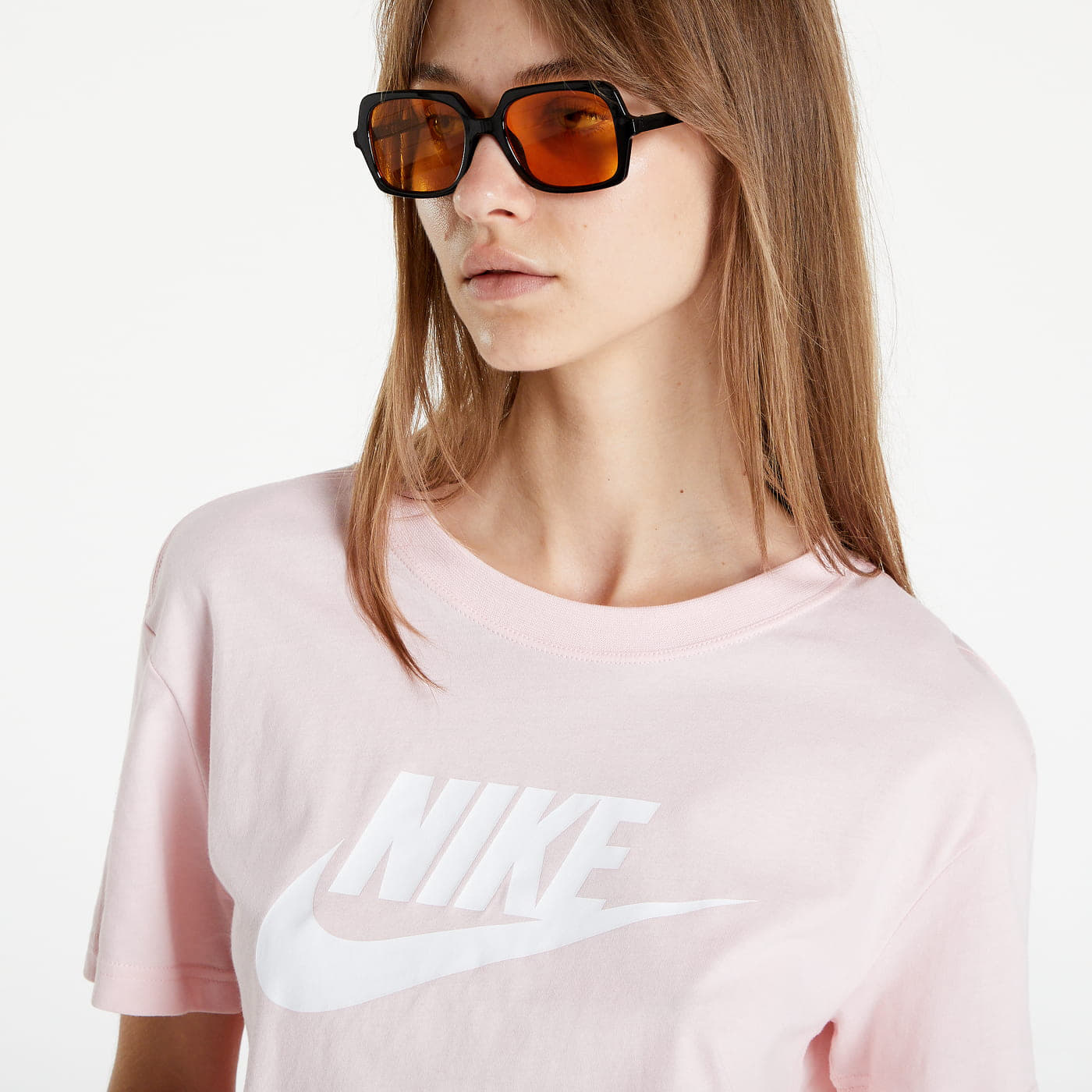 Trička Nike NSW Tee Essential Crp Icn French Terry Atmosphere/ White
