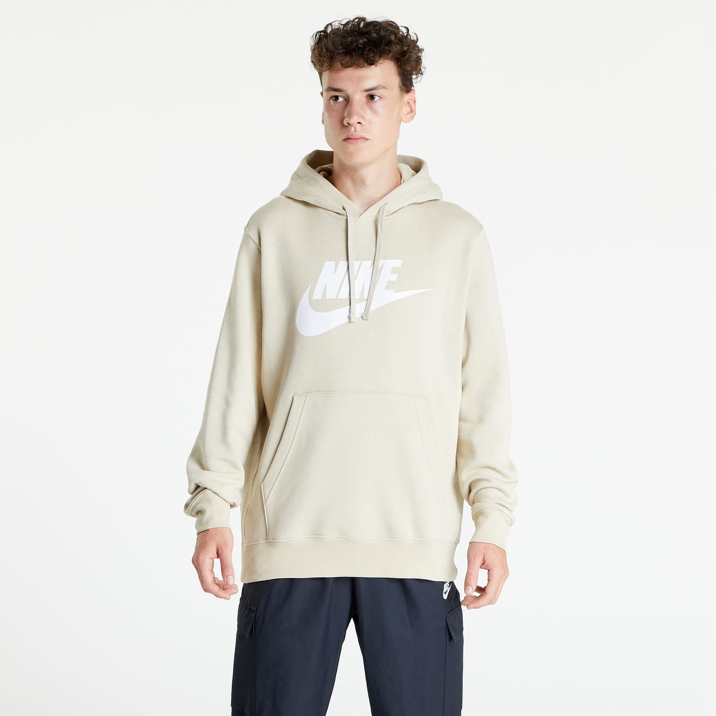 Mikiny Nike Sportswear Fleece Club Hoodie Creamy