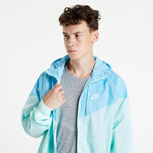 Nike windrunner jacket blue and white online