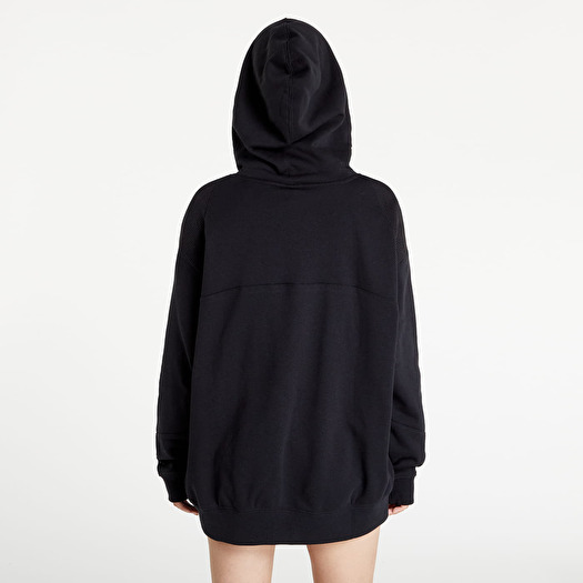 nike air oversized fleece hoodie in black