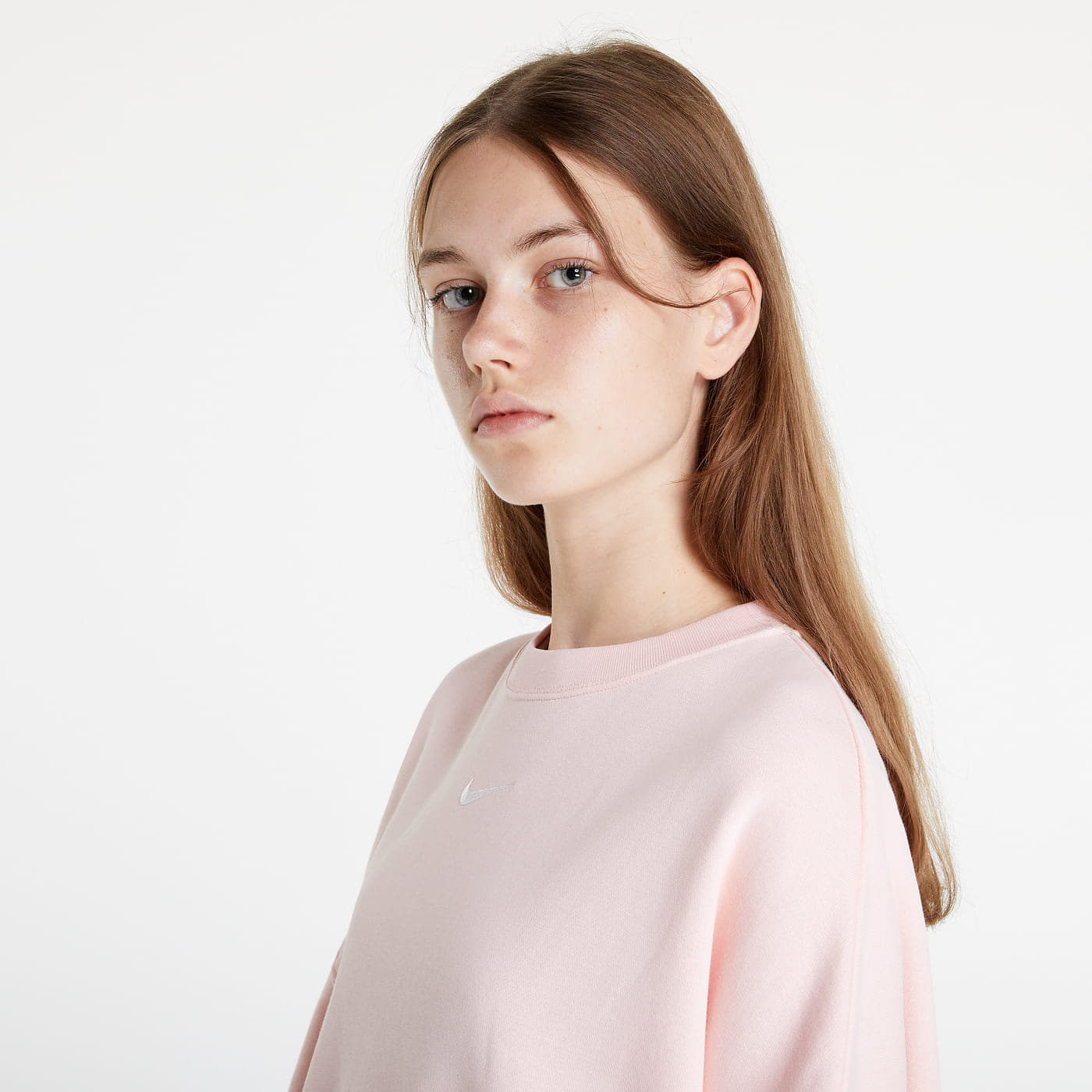 Φούτερ Nike NSW Essential Clctn Fleece Oversized Crew Atmosphere/ White