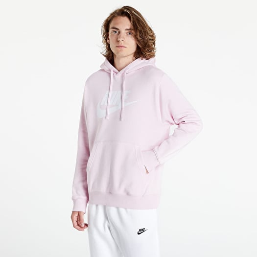 Pink nike fleece hoodie store
