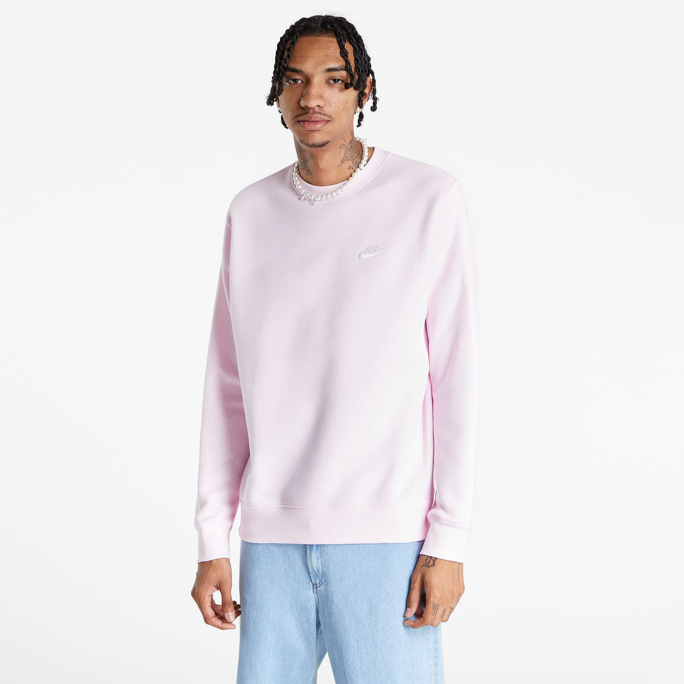 Hoodies and sweatshirts Nike Sportswear Club Fleece Crew Neck Pink Footshop