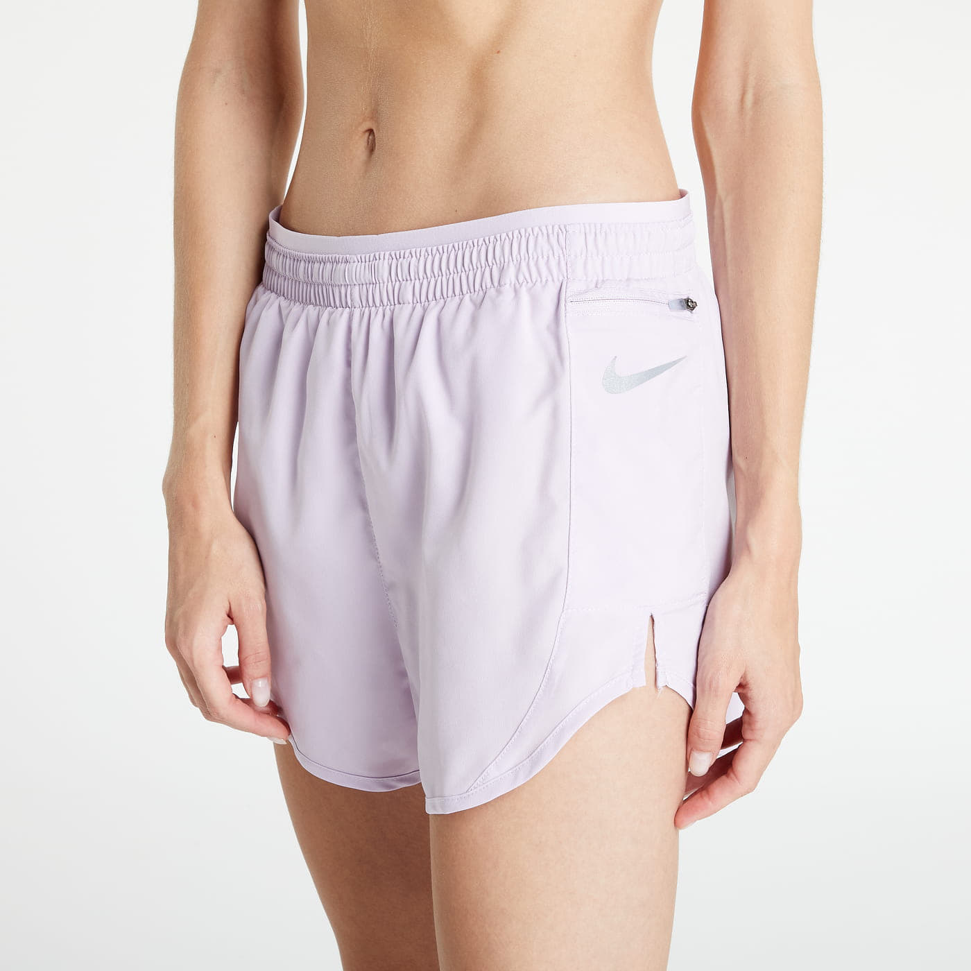 All white 2025 nike tempo shorts