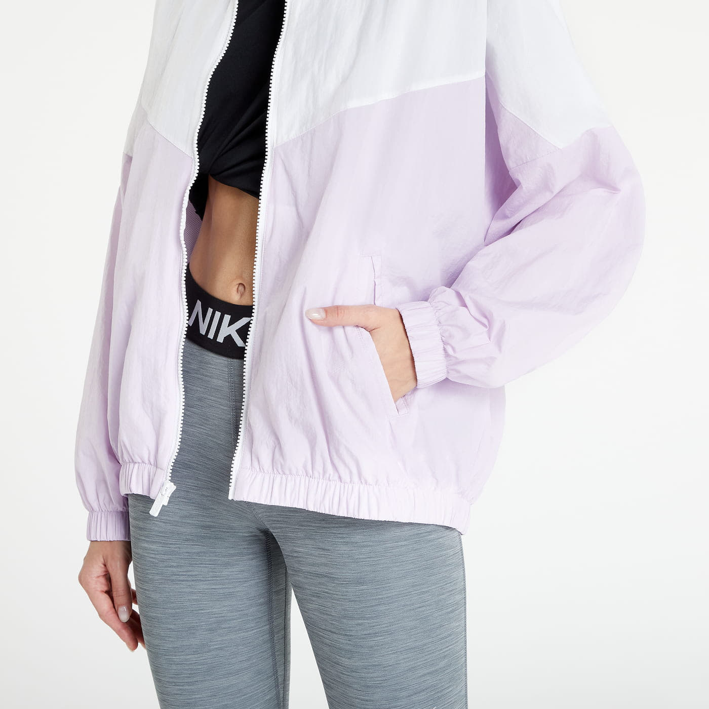 Nike windrunner jacket cheap pink and white