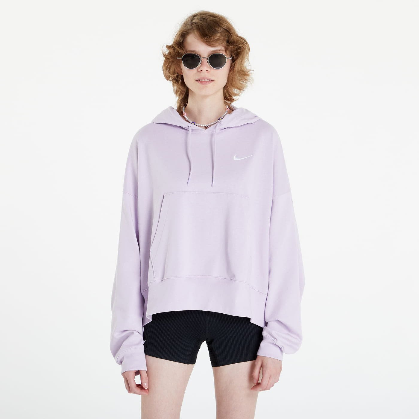 Nike - women's oversized jersey pullover hoodie light purple