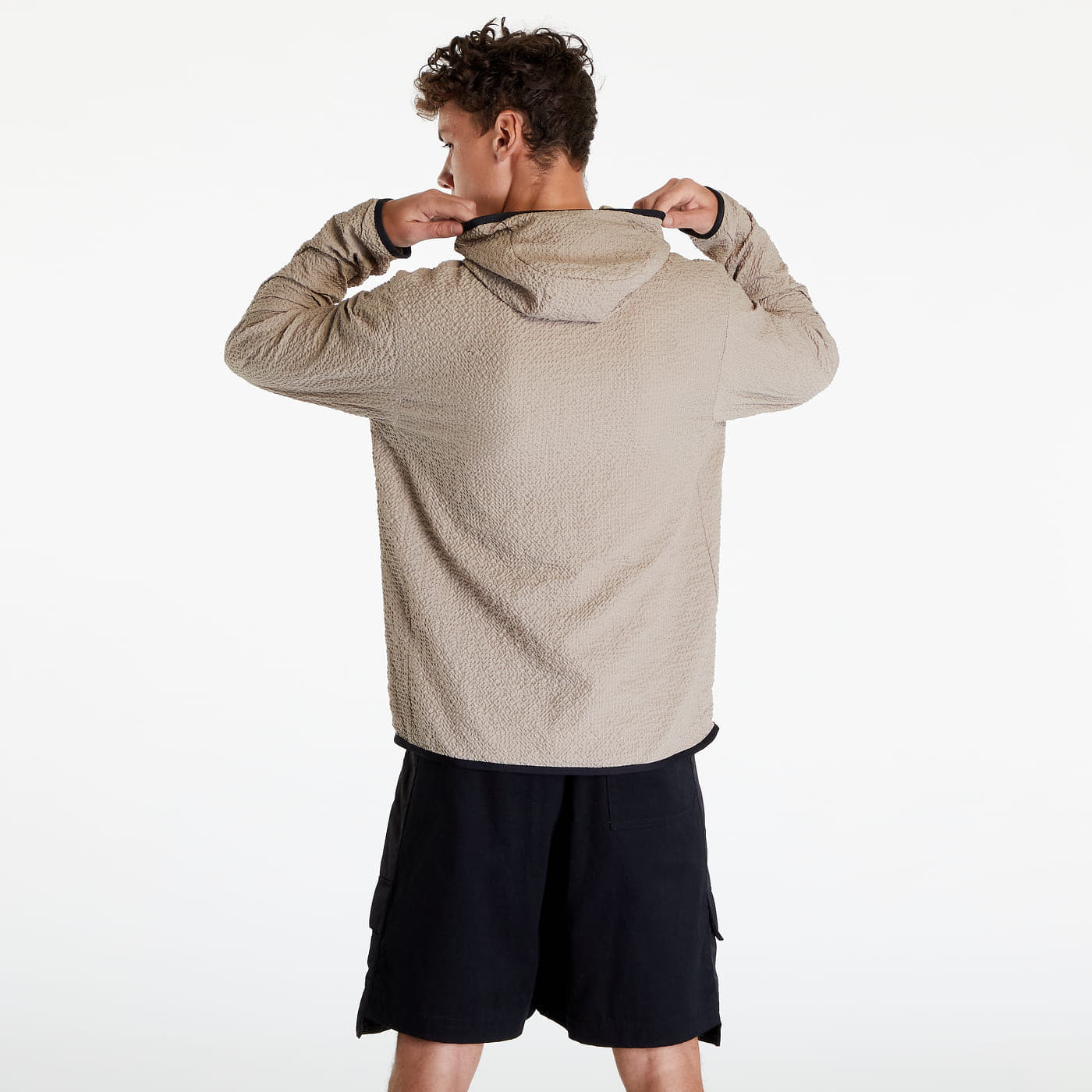 Kurtki wiatrówki Nike Lined Woven Full-Zip Hooded Jacket Beige