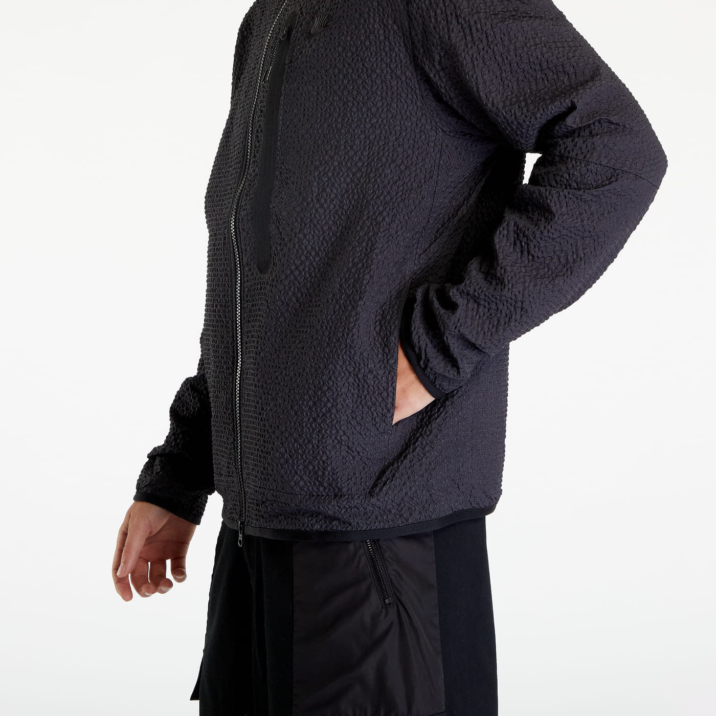 Coach Jackets Nike Lined Woven Full-Zip Hooded Jacket Black