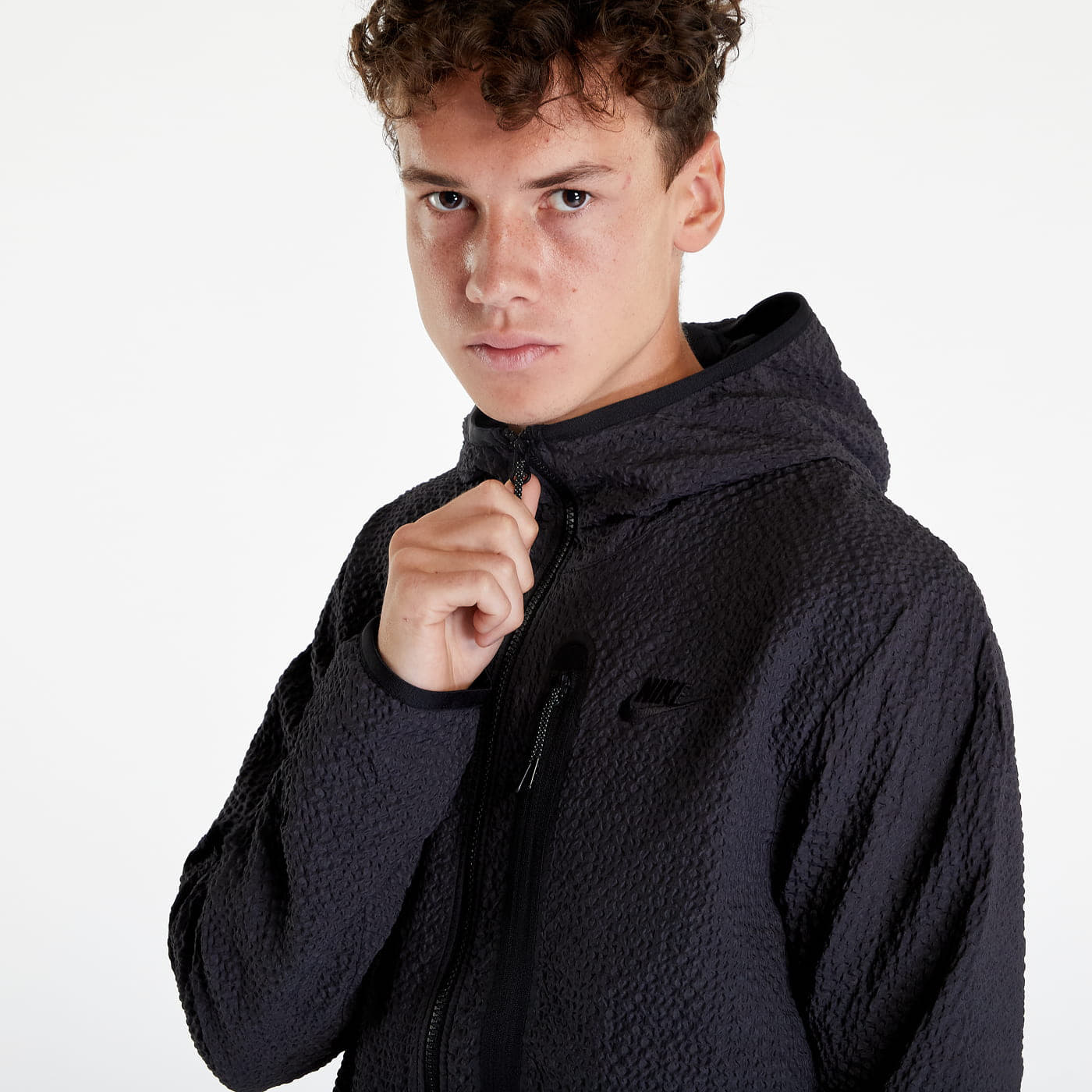 Coach Jackets Nike Lined Woven Full-Zip Hooded Jacket Black