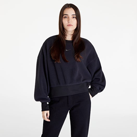 Hoodies and sweatshirts Nike Sportswear Plush Mod Crop Crew Neck Sweatshirt Black Footshop