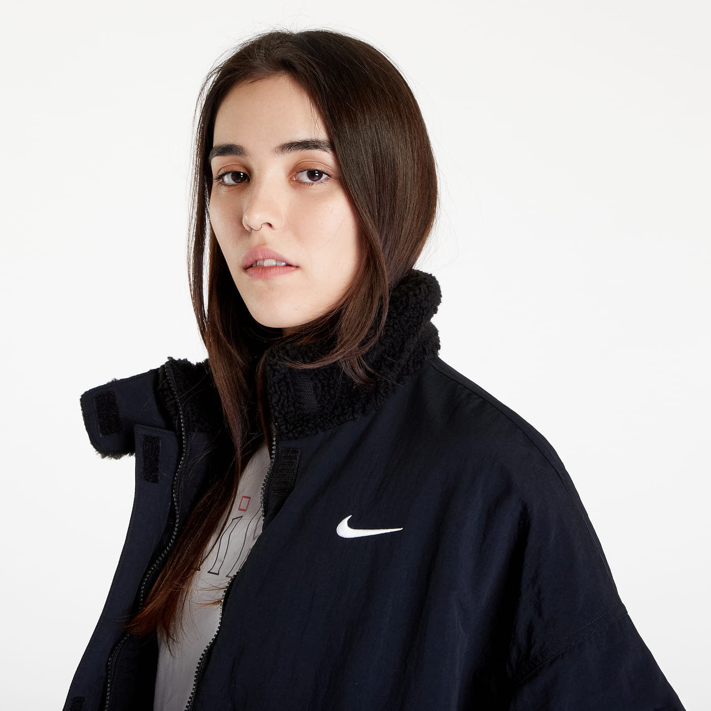 Nike fleece lined coat shop